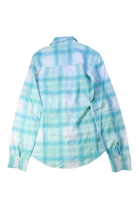 A Blue Long Sleeve Shirts from Abercrombie & Fitch in size 11Y for girl. (Back View)