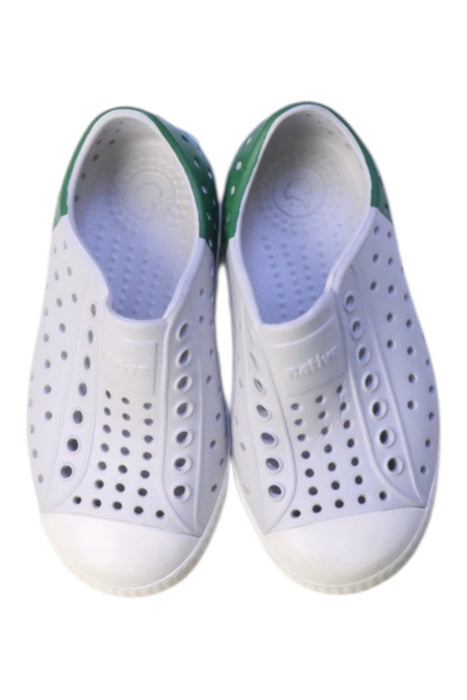 A White Aqua Shoes from Native Shoes in size 3T for neutral. (Back View)