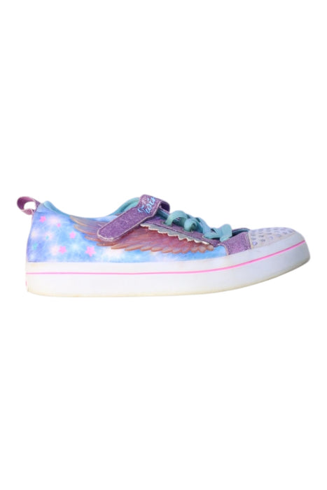 A Multicolour Sneakers from Skechers in size 10Y for girl. (Front View)