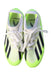 A White Cleats/Soccer Shoes from Adidas in size 10Y for boy. (Back View)