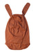 A Brown Winter Hats from Mini Rodini in size 7Y for neutral. (Back View)
