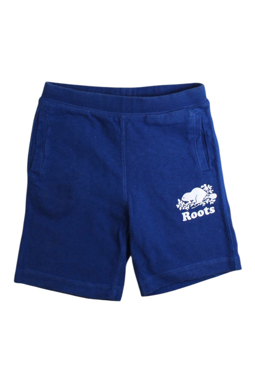 A Blue Shorts from Roots in size 7Y for boy. (Front View)