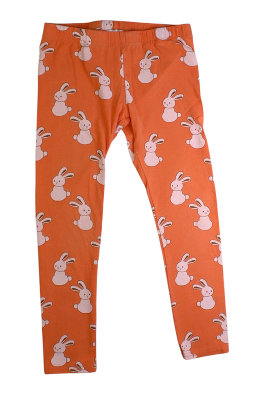 A Orange Leggings from Seed in size 7Y for girl. (Front View)