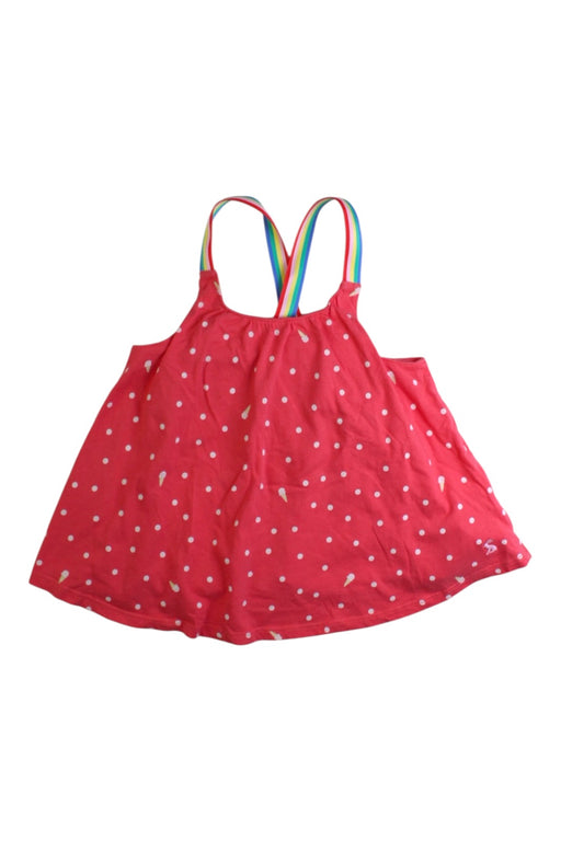 A Red Sleeveless Tops from Joules in size 6T for girl. (Front View)