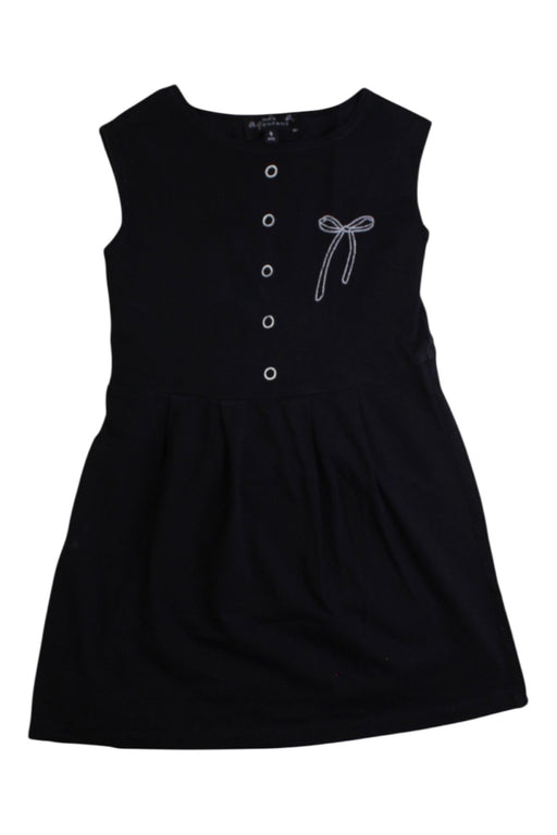 A Black Sleeveless Dresses from Agnes B Enfant in size 4T for girl. (Front View)