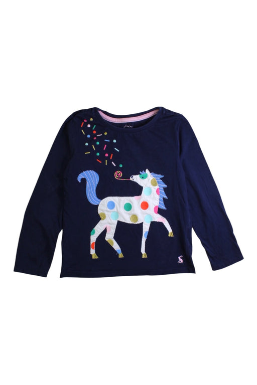 A Navy Long Sleeve Tops from Joules in size 6T for girl. (Front View)
