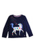 A Navy Long Sleeve Tops from Joules in size 6T for girl. (Front View)