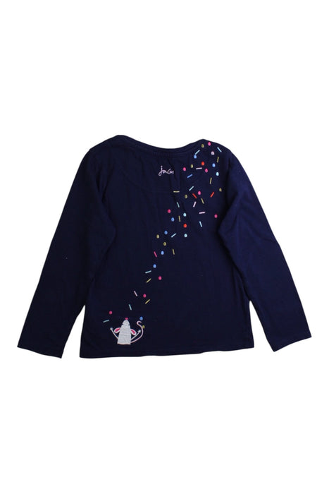 A Navy Long Sleeve Tops from Joules in size 6T for girl. (Back View)