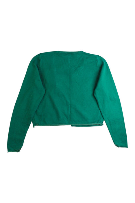 A Green Cardigans from Petit Bateau in size 8Y for girl. (Back View)