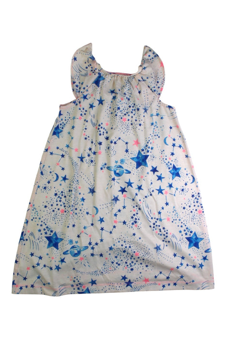A Blue Sleeveless Dresses from Crewcuts in size 6T for girl. (Back View)