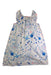 A Blue Sleeveless Dresses from Crewcuts in size 6T for girl. (Back View)