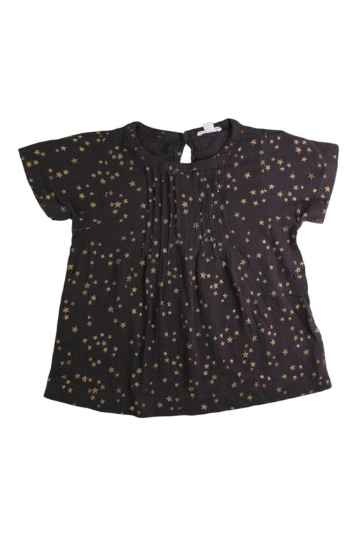 A Black Short Sleeve Tops from Crewcuts in size 7Y for girl. (Front View)