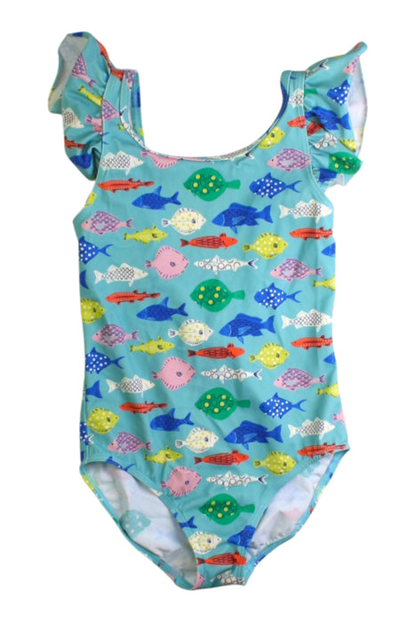 A Blue Swimsuits from Boden in size 6T for girl. (Front View)