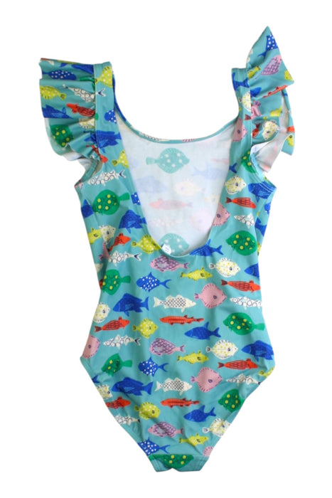 A Blue Swimsuits from Boden in size 6T for girl. (Back View)