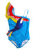 A Blue Swimsuits from Boden in size 5T for girl. (Front View)
