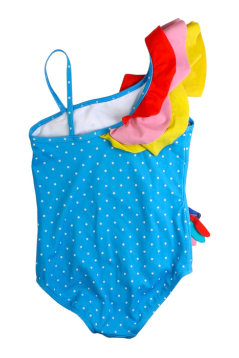 A Blue Swimsuits from Boden in size 5T for girl. (Back View)