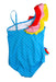 A Blue Swimsuits from Boden in size 5T for girl. (Back View)