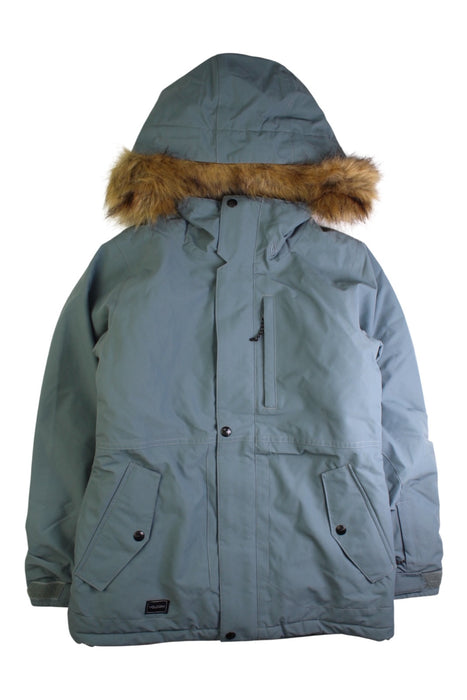 A Grey Puffer/Quilted Jackets from Volcom in size 12Y for neutral. (Front View)