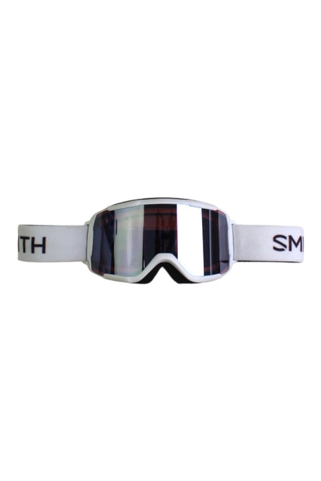 A White Ski Goggles from Smith in size 12Y for neutral. (Front View)