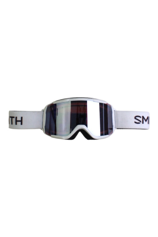 A White Ski Goggles from Smith in size 12Y for neutral. (Front View)
