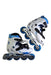 A Blue Scooters Rollerblades & Skateboards from Micro in size 7Y for boy. (Back View)