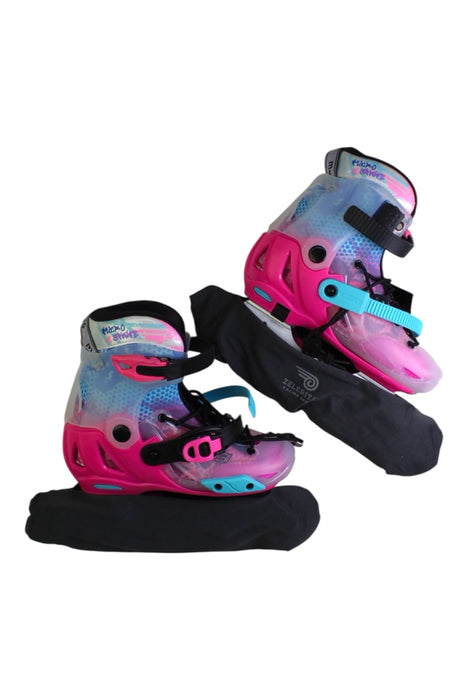 A Multicolour Scooters Rollerblades & Skateboards from Micro in size 7Y for girl. (Back View)