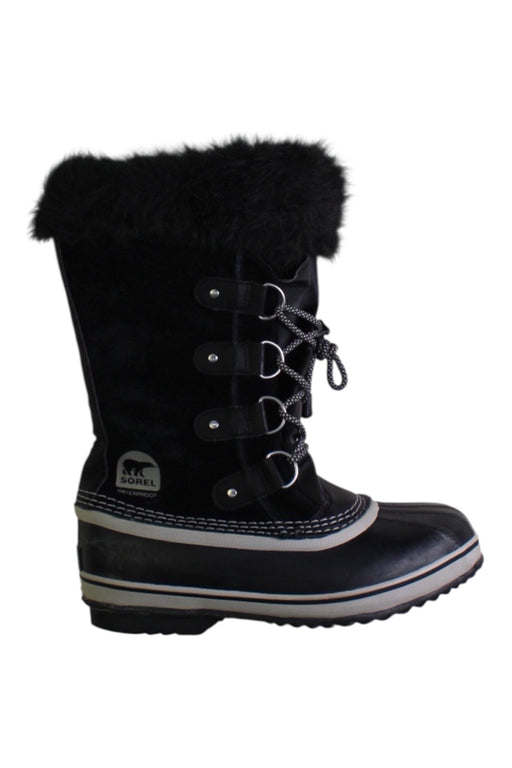 A Black Ski Boots from Sorel in size 12Y for girl. (Front View)