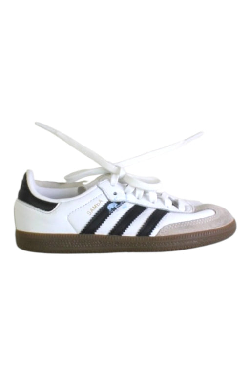 A White Sneakers from Adidas in size 5T for neutral. (Front View)