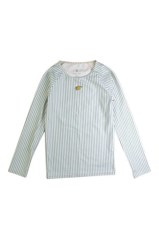 A White Rash Guards from Konges Sløjd in size 5T for neutral. (Front View)