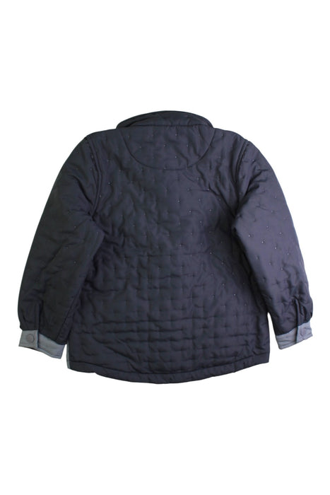A Blue Puffer/Quilted Jackets from MarMar in size 5T for boy. (Back View)