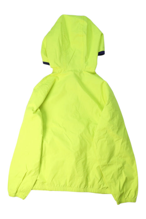 A Yellow Rain Jackets from Boden in size 4T for boy. (Back View)