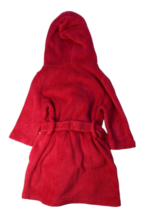 A Red Bathrobes from Pottery Barn in size 6T for neutral. (Back View)