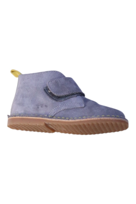 A Blue Booties from Boden in size 4T for boy. (Front View)