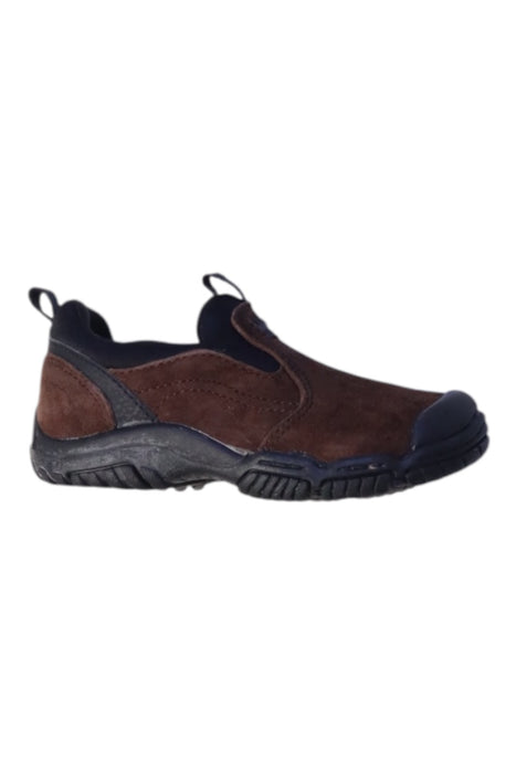 A Brown Slip Ons from Sperry in size 4T for boy. (Front View)