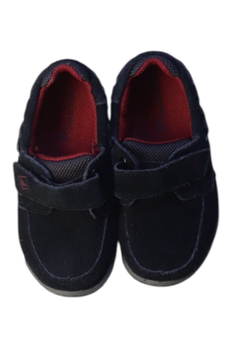 A Black Sneakers from Sperry in size 4T for boy. (Back View)