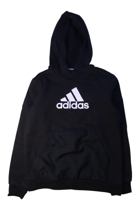 A Black Hooded Sweatshirts from Adidas in size 12Y for neutral. (Front View)