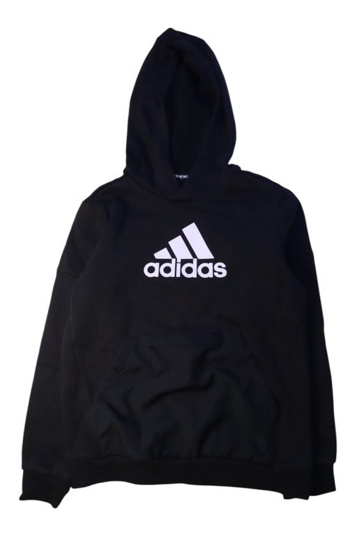 A Black Hooded Sweatshirts from Adidas in size 12Y for neutral. (Front View)