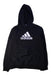 A Black Hooded Sweatshirts from Adidas in size 12Y for neutral. (Front View)