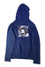 A Navy Hooded Sweatshirts from The North Face in size 12Y for boy. (Back View)