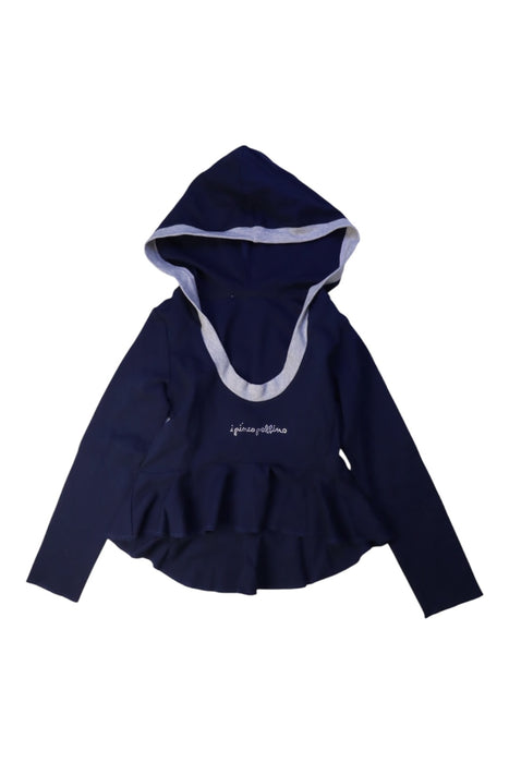 A Navy Long Sleeve Tops from I Pinco Pallino in size 8Y for girl. (Front View)