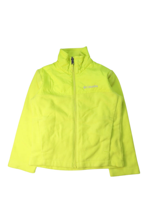A Yellow Lightweight Jackets from Columbia in size 6T for girl. (Front View)