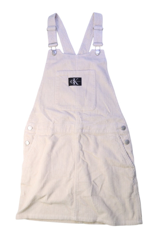 A Ivory Overall Dresses from Calvin Klein in size 12Y for girl. (Front View)