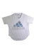 A White Short Sleeve T Shirts from Adidas in size 7Y for boy. (Front View)