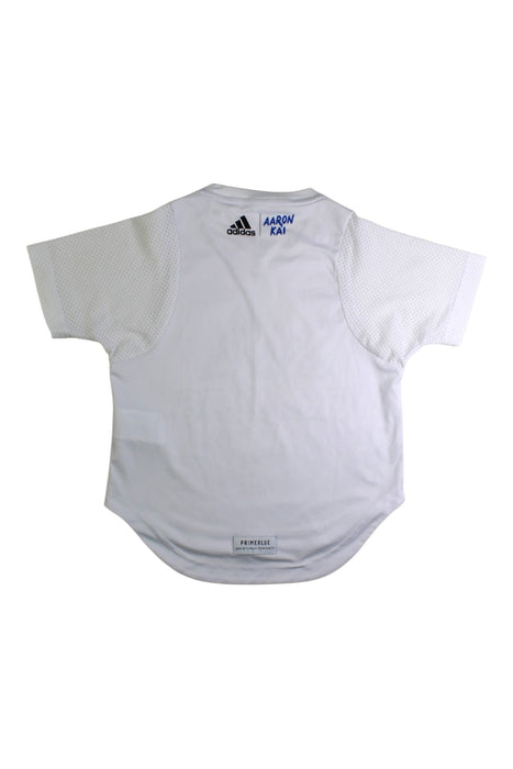 A White Short Sleeve T Shirts from Adidas in size 7Y for boy. (Back View)