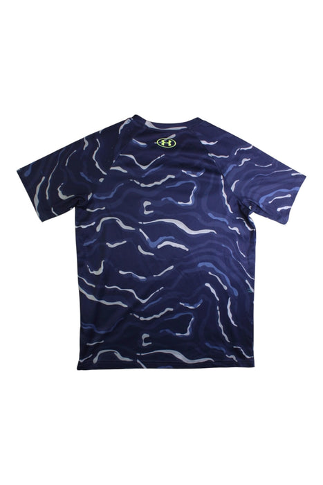 A Navy Active Tops from Under Armour in size 12Y for boy. (Back View)
