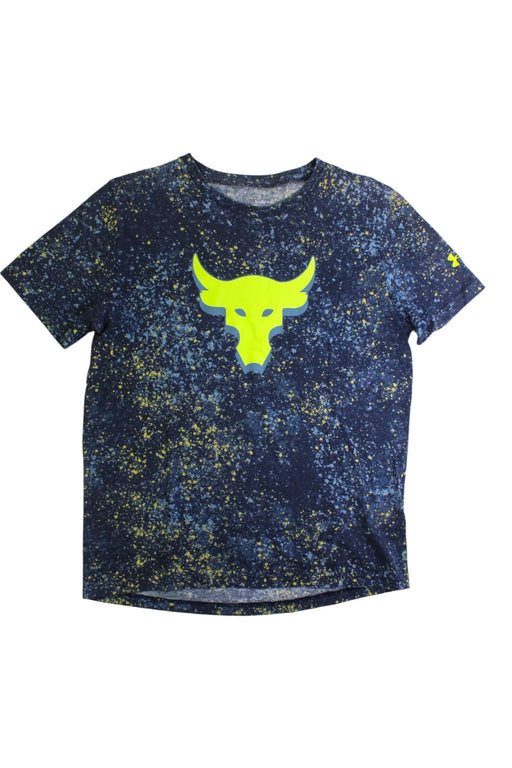 A Blue Short Sleeve T Shirts from Under Armour in size 14Y for boy. (Front View)