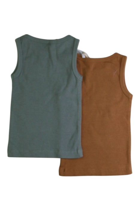 A Brown Sleeveless Tops from Quincy Mae in size 3-6M for neutral. (Back View)