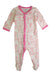 A Pink Onesies from Apple Park in size 6-12M for girl. (Front View)