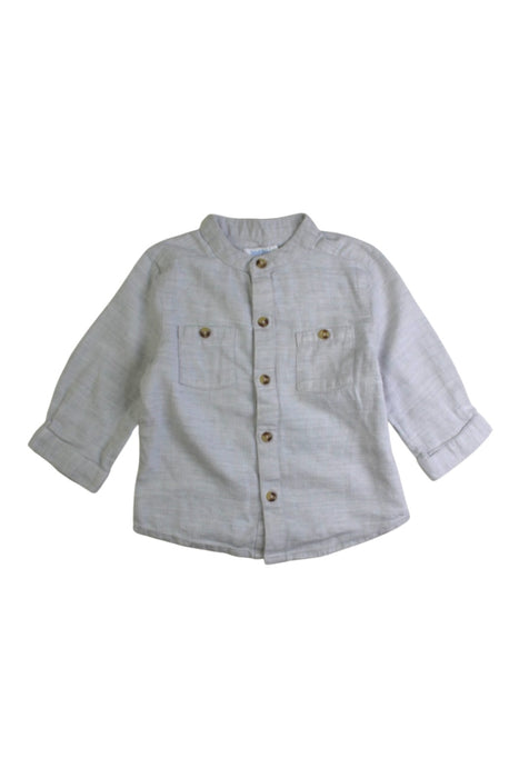A White Long Sleeve Shirts from Bout'Chou in size 3-6M for boy. (Front View)