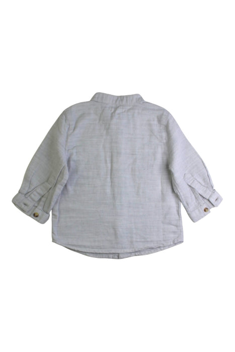 A White Long Sleeve Shirts from Bout'Chou in size 3-6M for boy. (Back View)